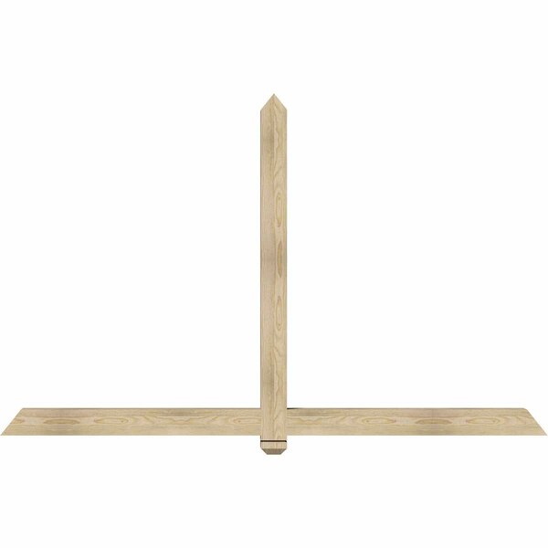 Ekena Millwork Eugene Rough Sawn Timber Gable Bracket, Douglas Fir, 84"W x 53"H x 4"D x 4"F, 15/12 Pitch GBW084X53X0404EUG00RDF - main